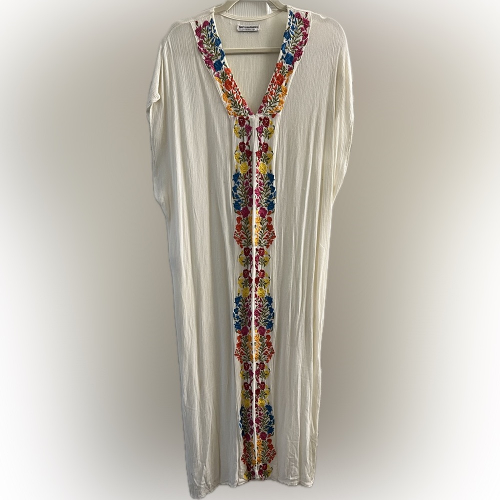 Mexican Flroal Gauzy Dress
